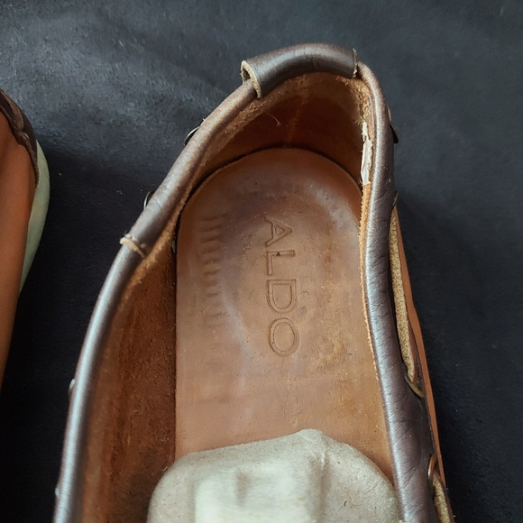 Men's Aldo Loafers Light & Brown Slip-Ons - Picture 7 of 8